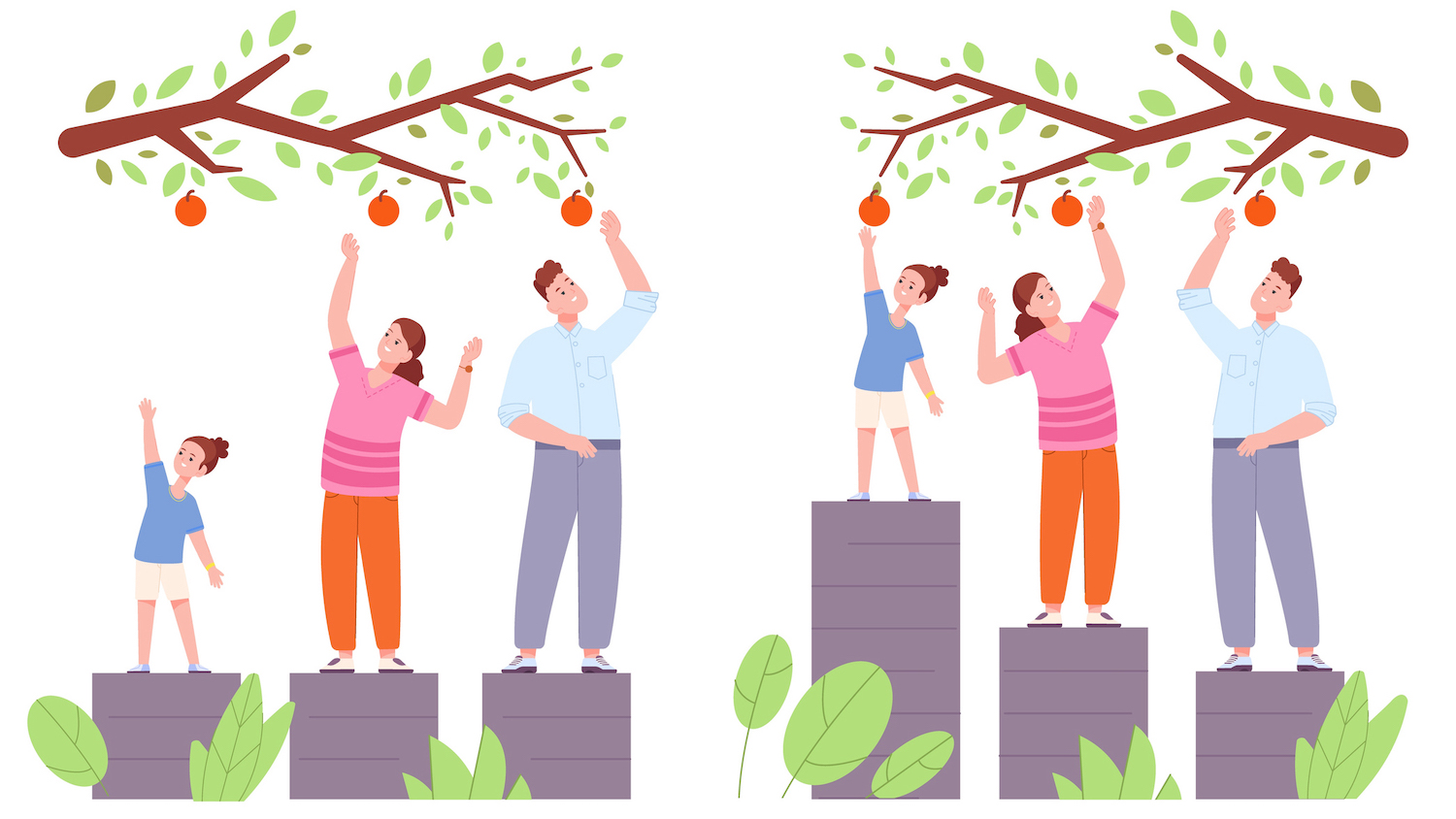 Equality and equity illustration, RLB